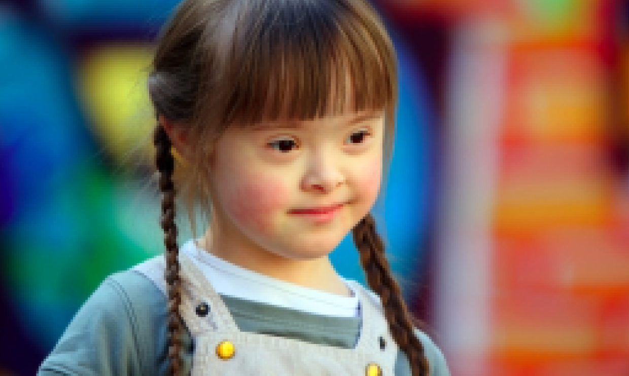 Girl with Down syndrome