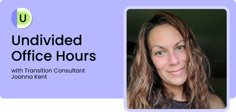 Office hours banner featuring Joanna Kent