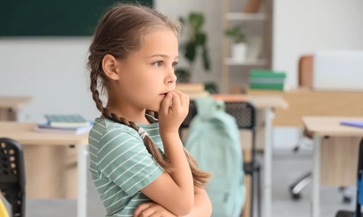 Child chewing on fingernails