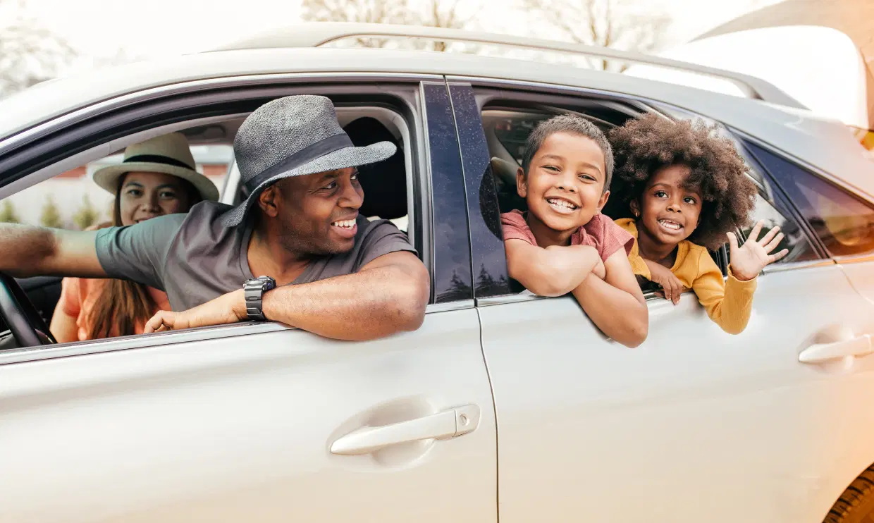 Family in the car