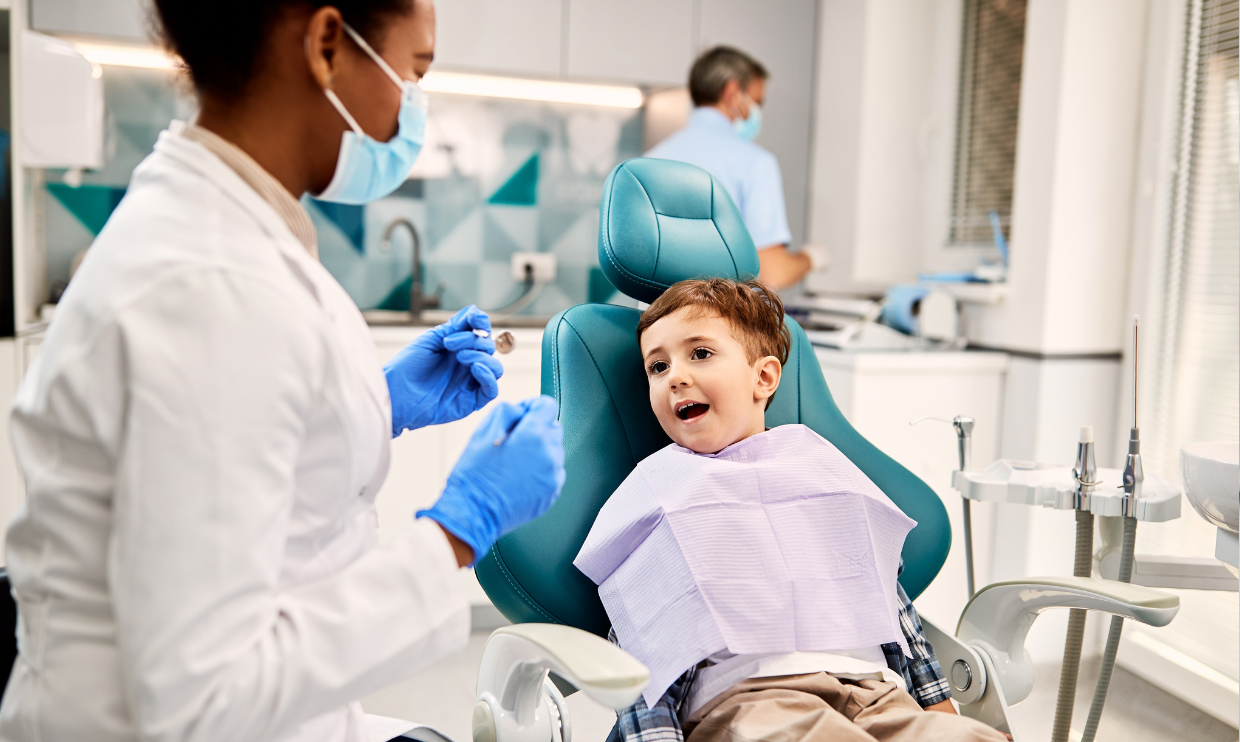 Child at the dentist