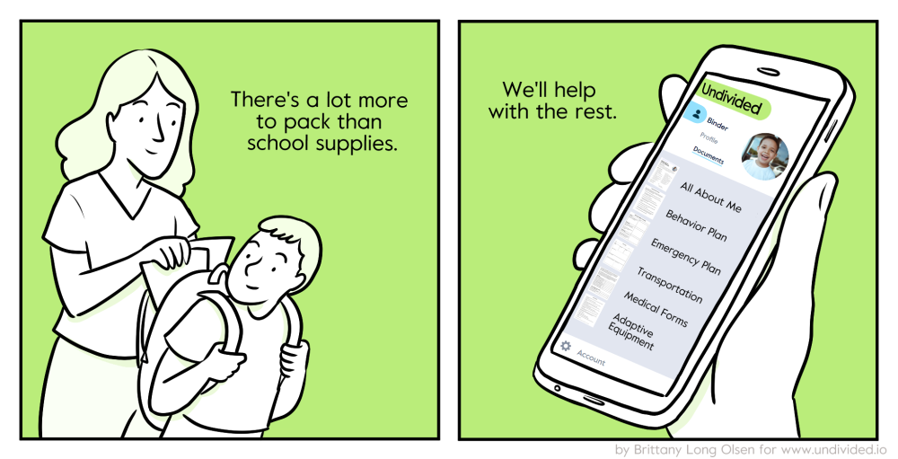 School supplies cartoon